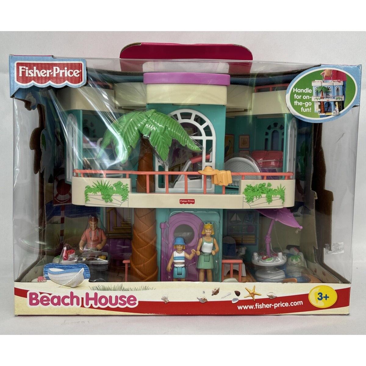 Fisher Price Vintage 2000s Toy Beach House Dollhouse