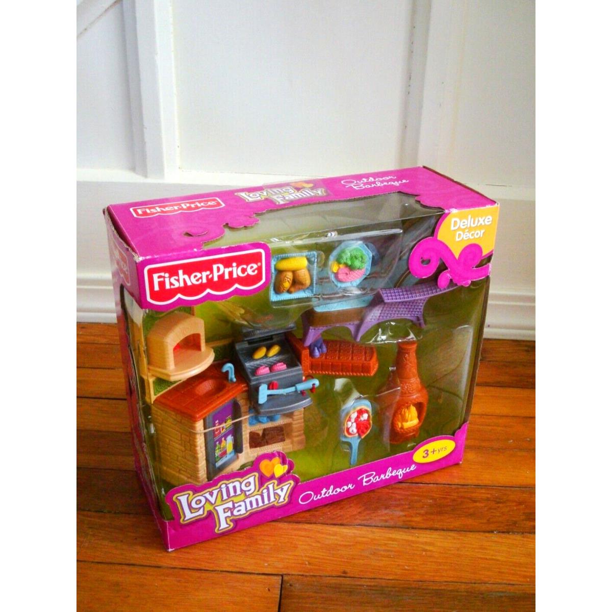 Retired Fisher Price Loving Family Outdoor Barbeque Dollhouse Set 2010