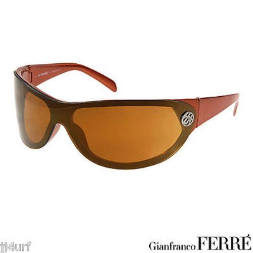 Gianfranco Ferre FF58004 Orange Ladies Wrap Style Sunglasses Made In Italy
