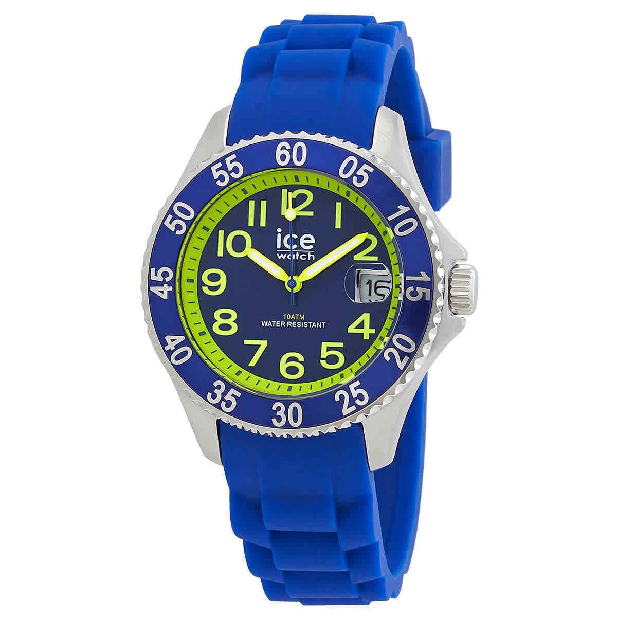 Ice Watch Spaceship Quartz Unisex Watch 020363 - Dial: Blue and Yellow, Band: Blue, Bezel: Silver-tone