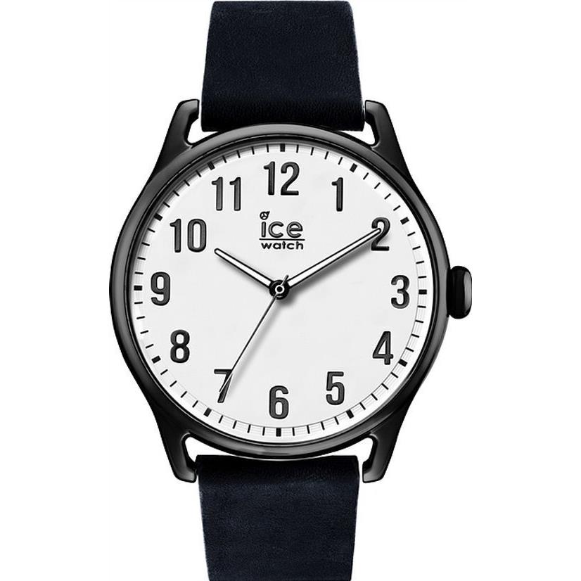 Unisex Ice-watch Icetime Black Leather Band Watch ICE-013041