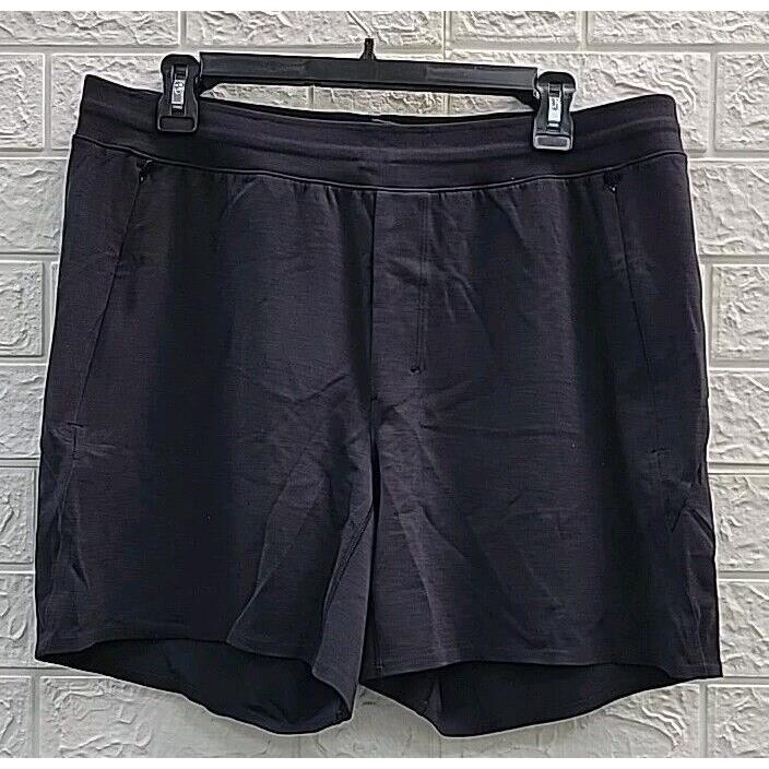 Lululemon Balancer Short 6` Slim Tapered Fit Breathable Pant Black Size Xlg