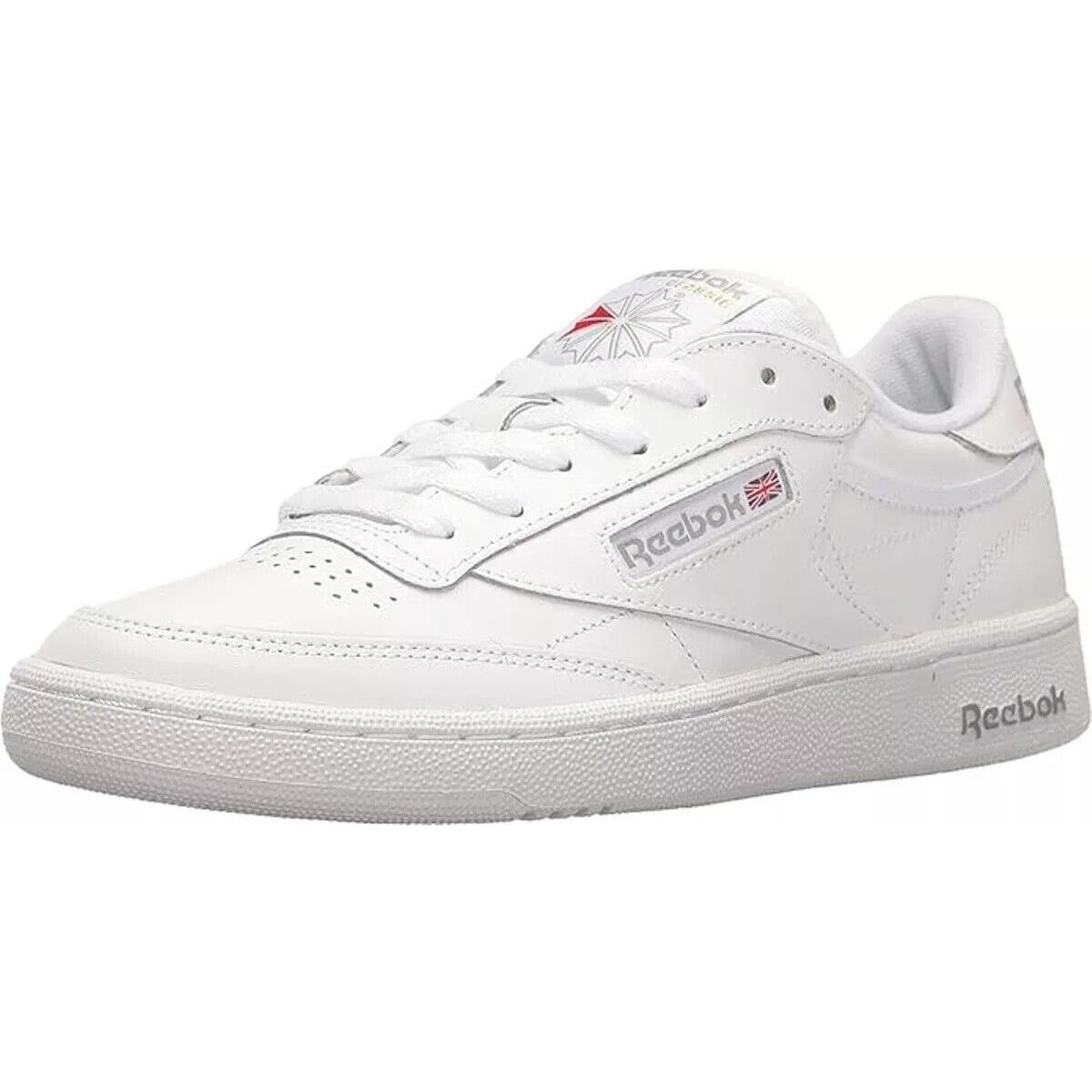 Man Reebok Club C85 Sneaker Lace Up Shoe 100000154 Color White/gray - White/Gray