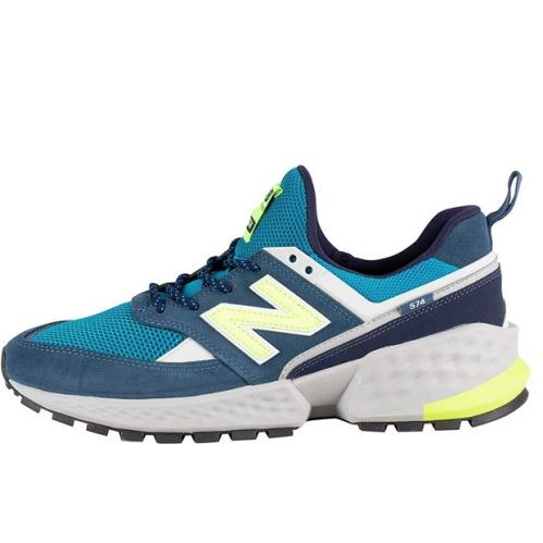 New Balance 574 Sport Blue/teal/green Men`s Shoes Running MS574UE