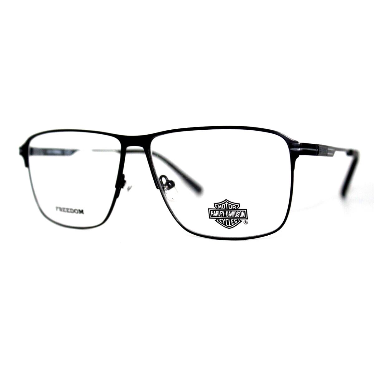 Harley Davidson HD9017 002 Black Eyeglasses Frame 56MM W/case - Frame: Black