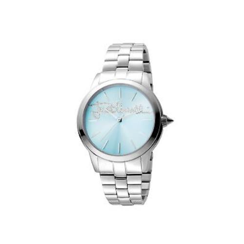 Just Cavalli Women`s JC1L006M0065 Logo Mohair Stainless Steel Wristwatch