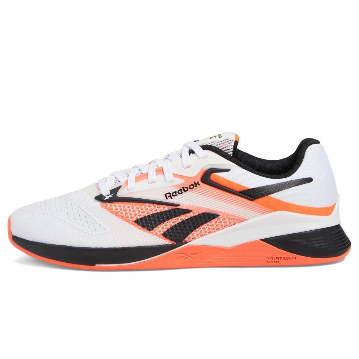 Reebok Women`s Nano X4 Sneaker Footwear White/black/orange Flare 9.5