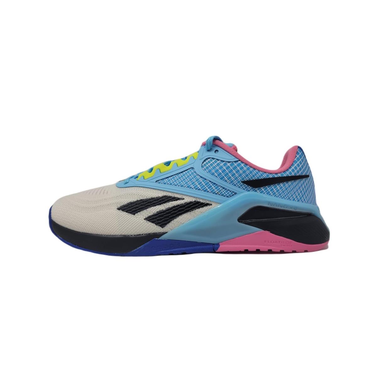 Reebok Women`s Nano X2 Cross Trainers White/blue/black/pink 9.5 Medium US