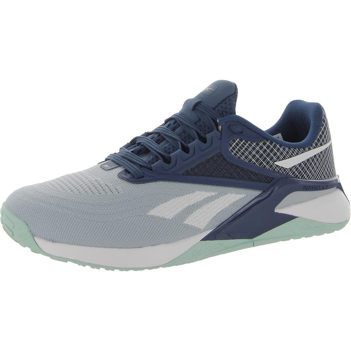 Reebok Women`s Nano X2 Cross Trainer Gable Grey/batik Blue/hint Mint 7