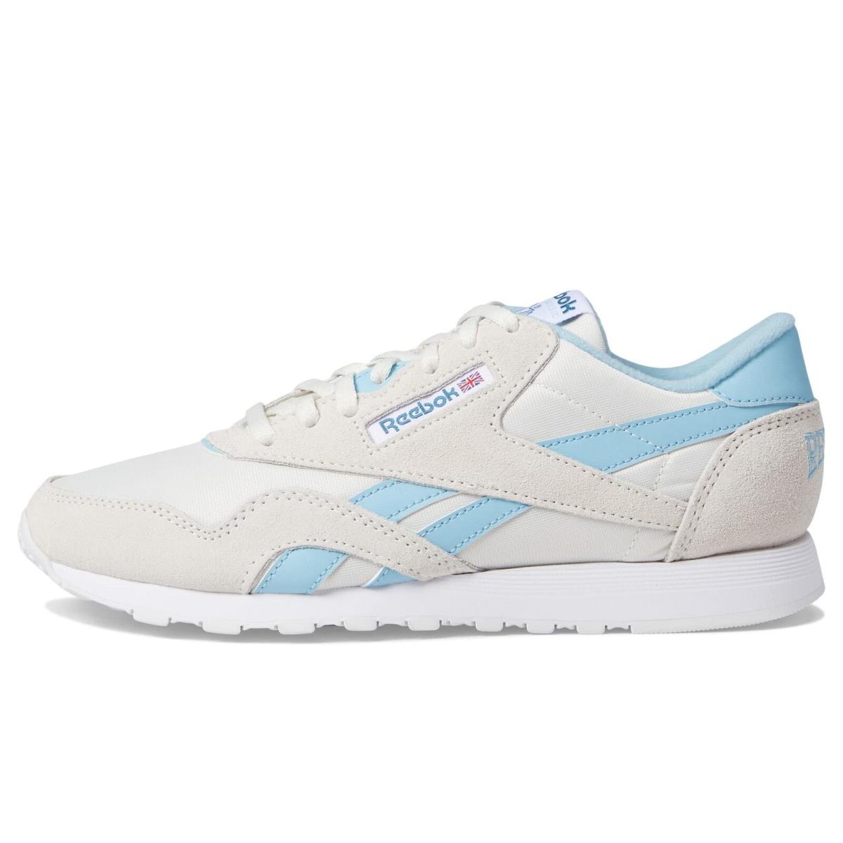 Reebok Women`s Classic Nylon Sneaker - Chalk/Blue Peak/Ftwr White