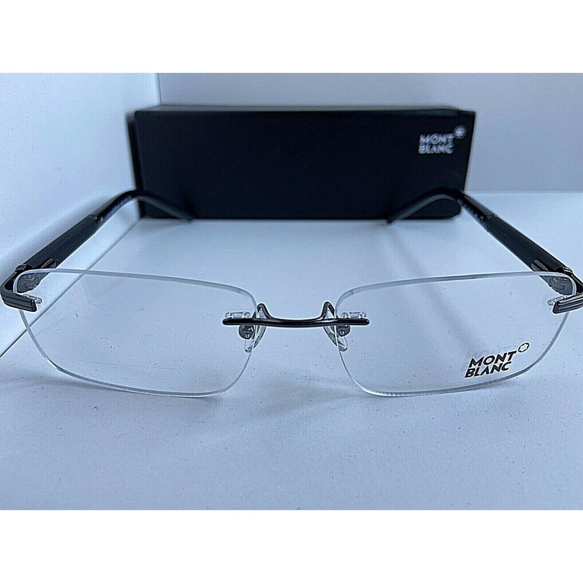 Montblanc MB 337 012 57mm Rimless Black Men`s Eyeglasses Frame Italy 1