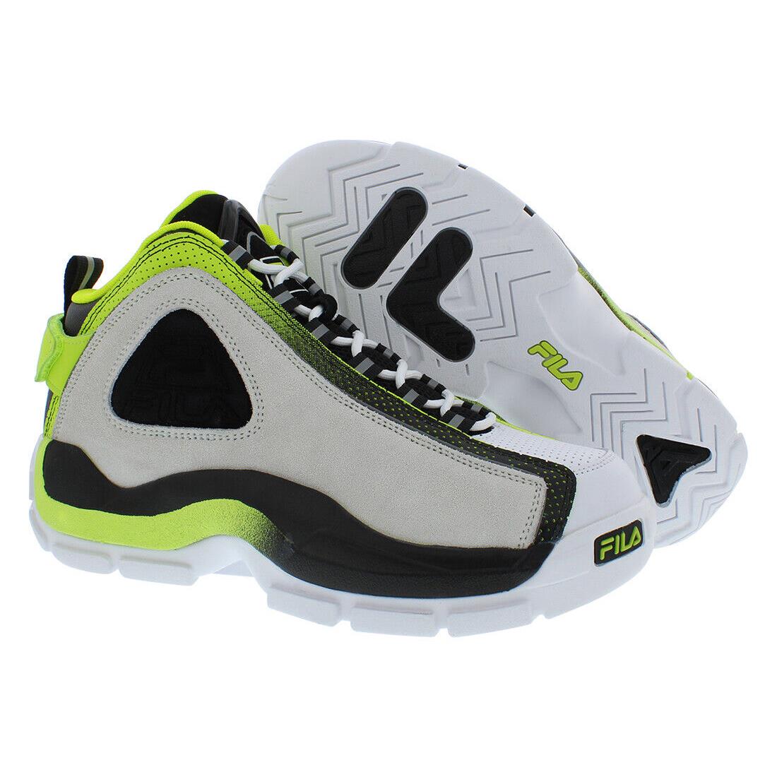 Fila Grant Hill 2 Mens Shoes Size 7.5 Color: White/neon Green/grey - White/Neon Green/Grey, Main: White