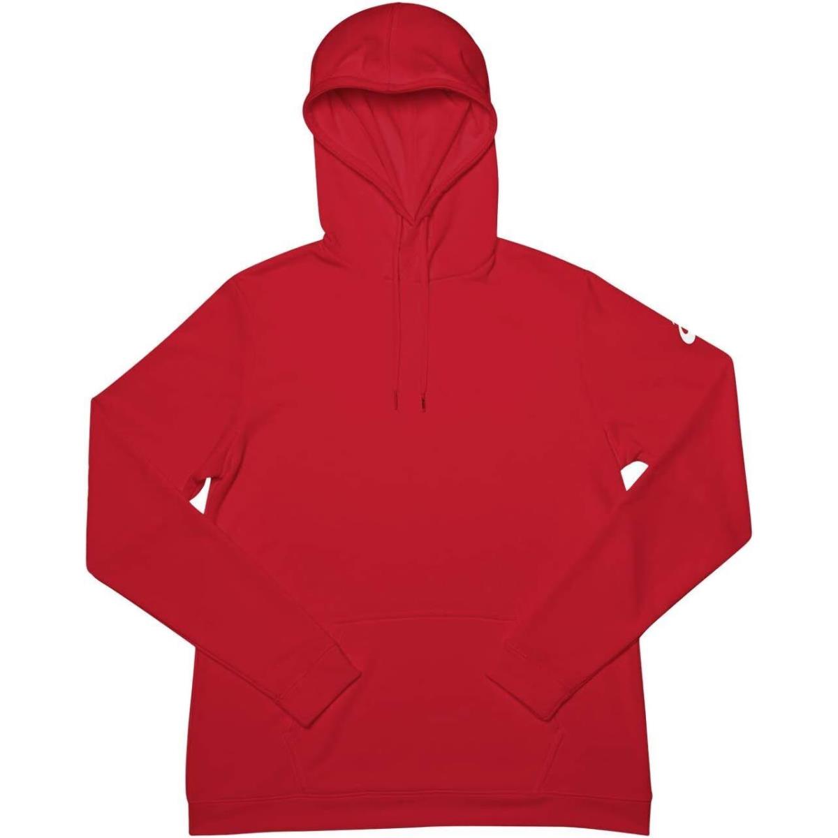 Asics Women`s French Terry Pull Over Hoody Team Red Large