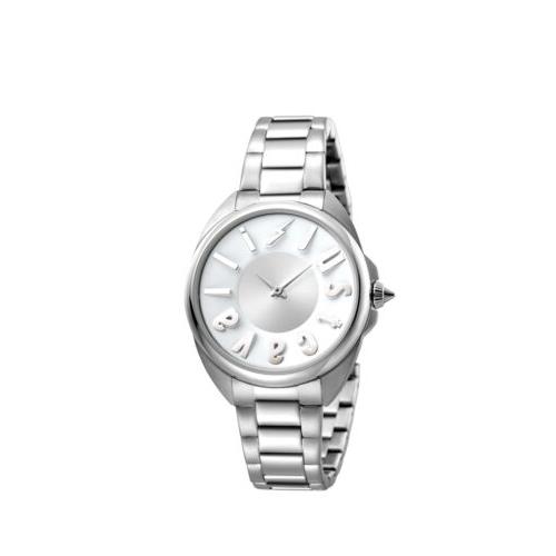 Just Cavalli Women`s JC1L008M0065 Logo Silver Dial Stainless Steel Wristwatch