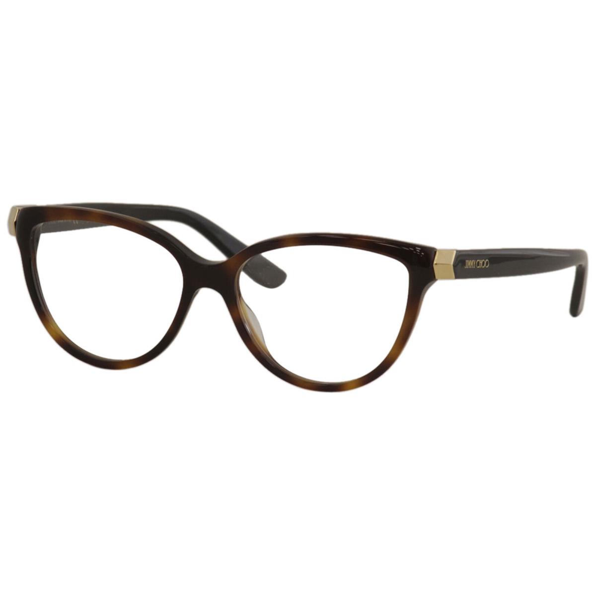 Jimmy Choo Women`s Eyeglasses JC226 JC/226 086 Dark Havana Optical Frame 53mm