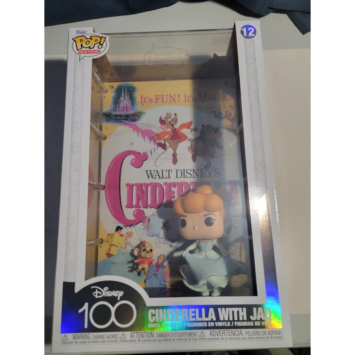 Funko Pop Disney 100 - Cinderella Movie Poster: Cinderella with Jaq Toy