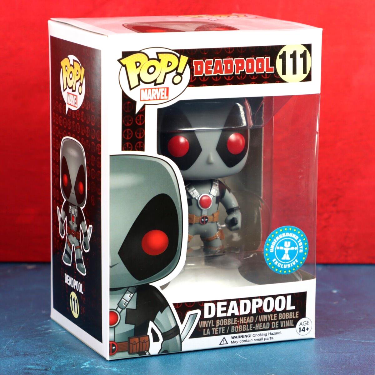 Funko Pop Vinyl Deadpool 111 Underground Toys Exclusive Grey 2015 with Protector