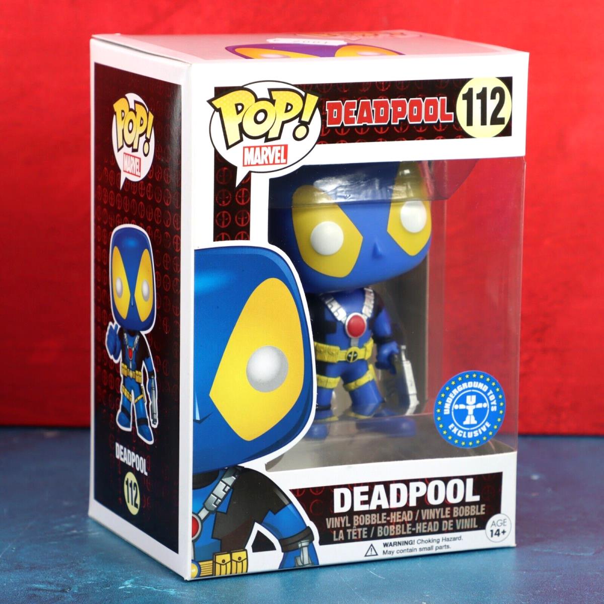 Funko Pop Deadpool 112 Underground Toys Blue Thumb Up Exclusive 2015 Protector