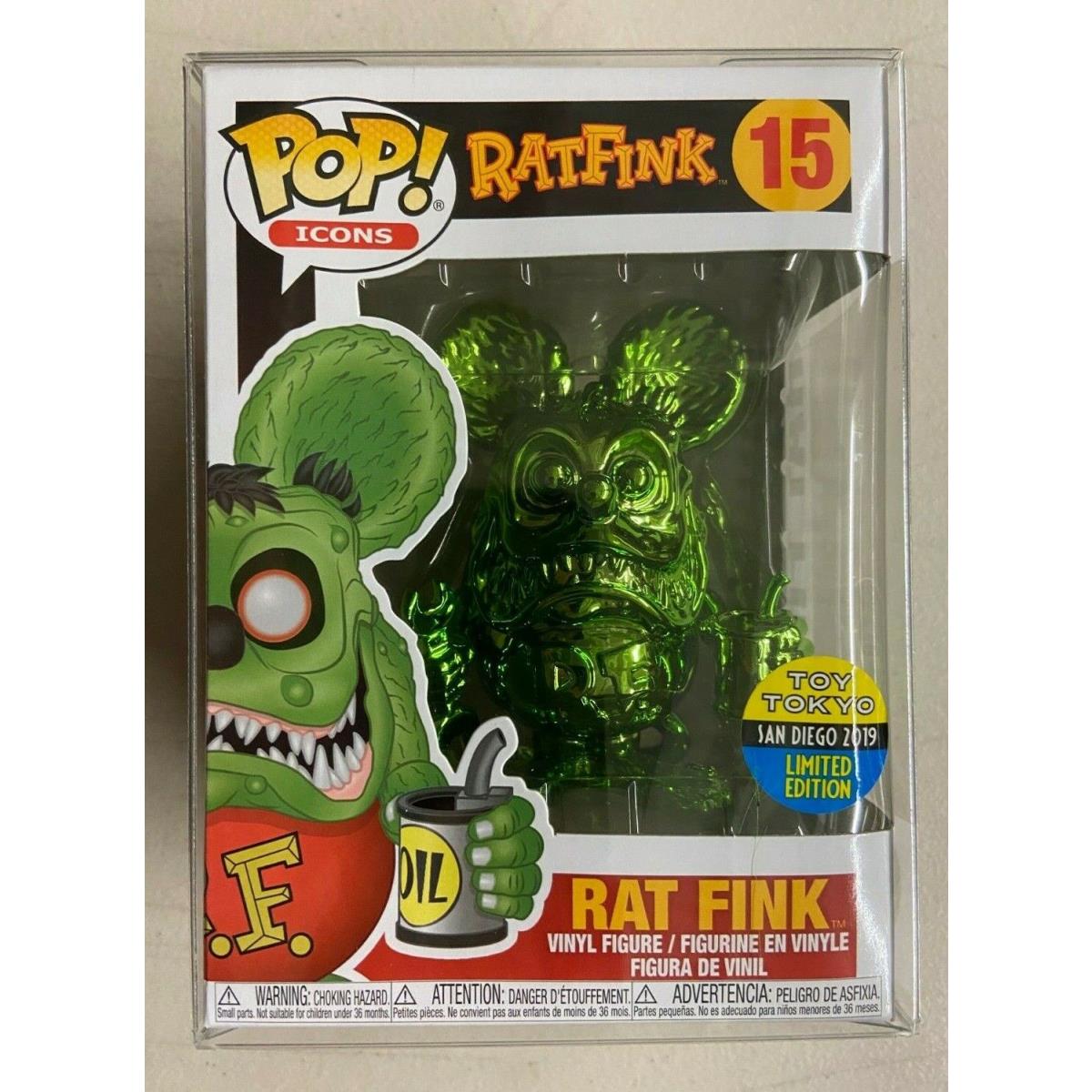 Funko Pop Icons Rat Fink Green Chrome 2019 Sdcc Comic Con Exclusive Toy Tokyo