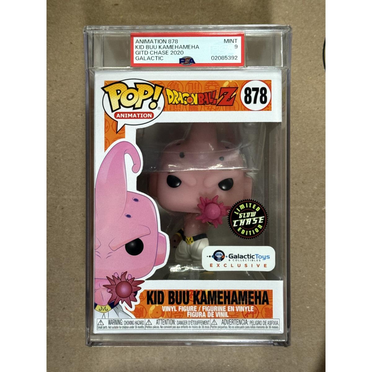 Funko Pop Dragon Ball Z Kid Buu Kamehameha Gitd Chase Galactic Toys Psa 9