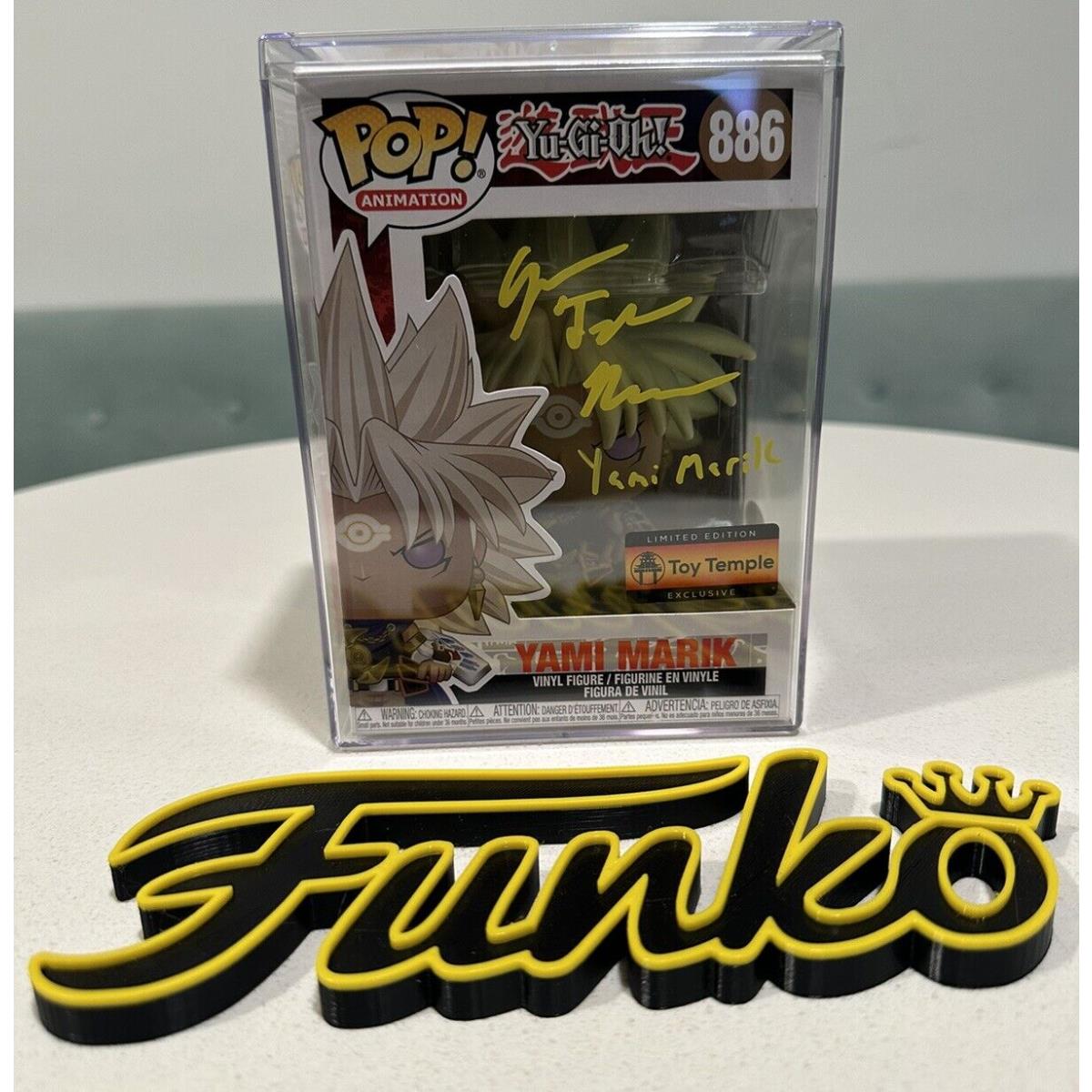 Funko Pop Yu-gi-oh Yami Marik LE 886 Autograph Jonathan Todd Ross Jsa Auto