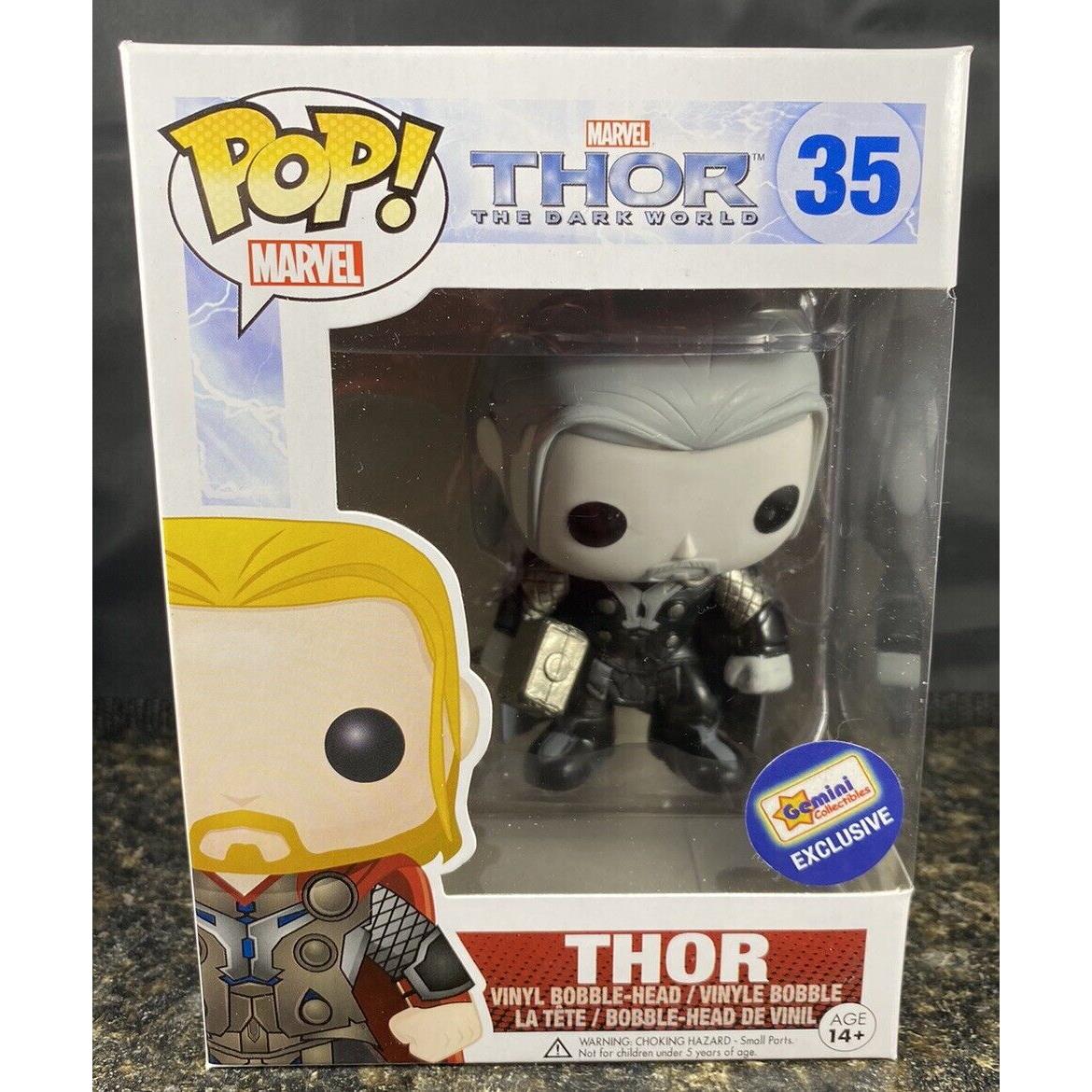 Funko Pop Thor Black White The Dark World Fugitive Toys Exclusive Vaulted 35