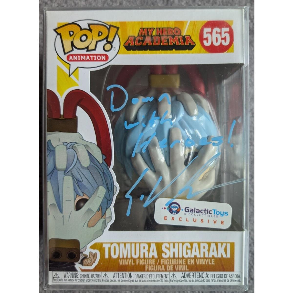 Tomura Shigaraki 565 Signed Eric Vale Galactic Toys My Hero Academia Funko Pop