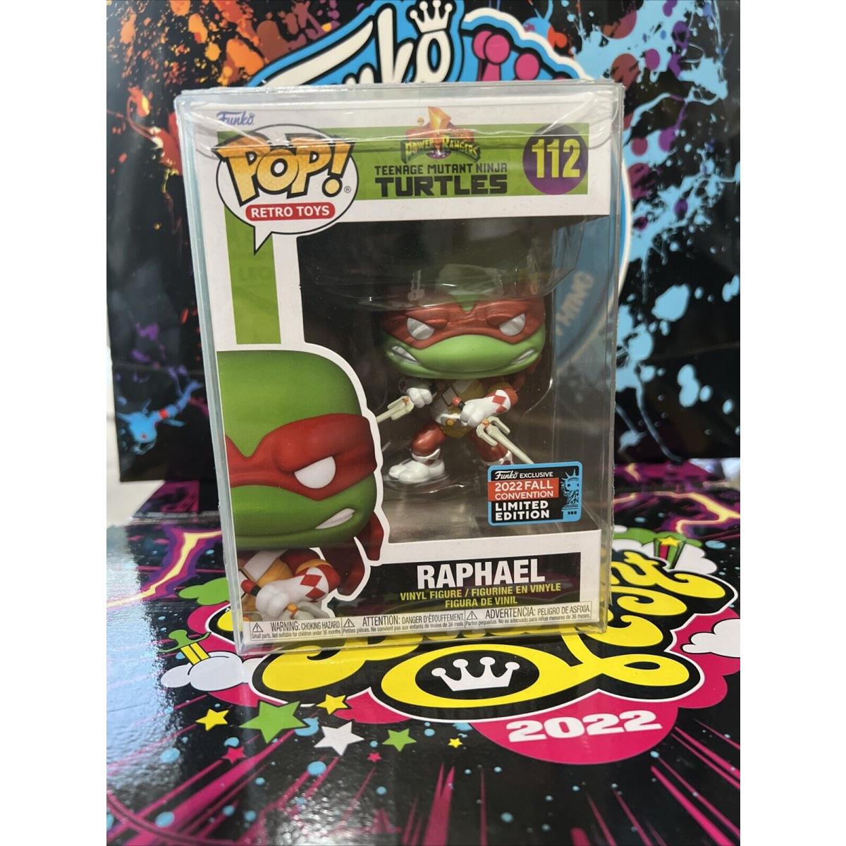 Funko Pop Power Rangers x Tmnt Raphael As Red Ranger 112 Nycc 2022 Exclusive