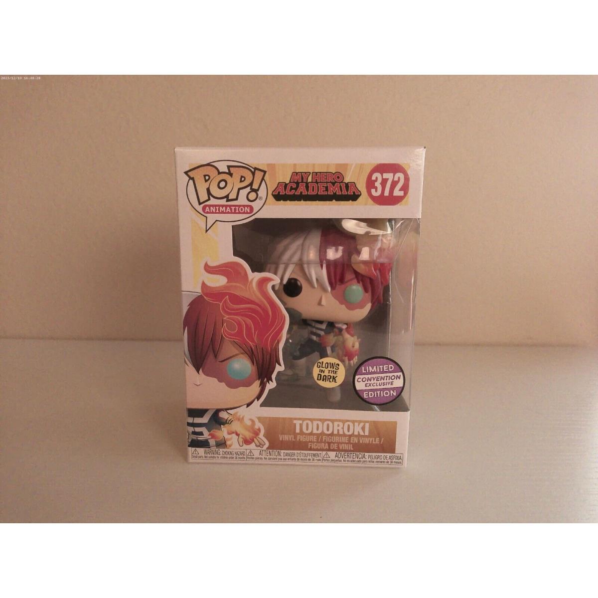 Funko Pop Animation 372 My Hero Academia Todoroki Glow in Dark Convention