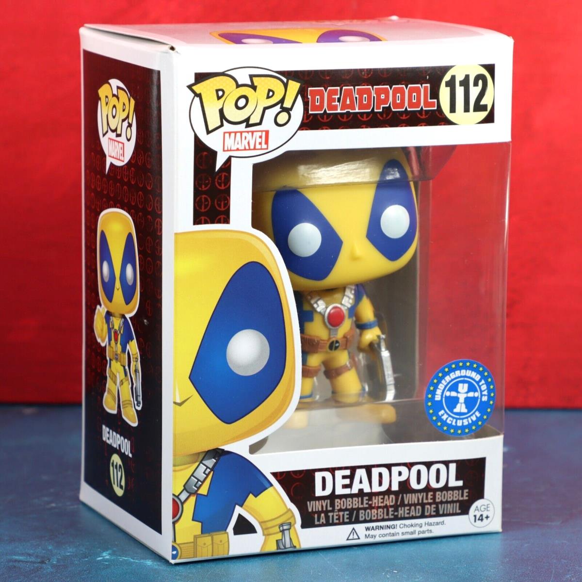 Funko Pop Deadpool Thumb Up 112 Yellow Underground Toys Exclusive 2015 Protector