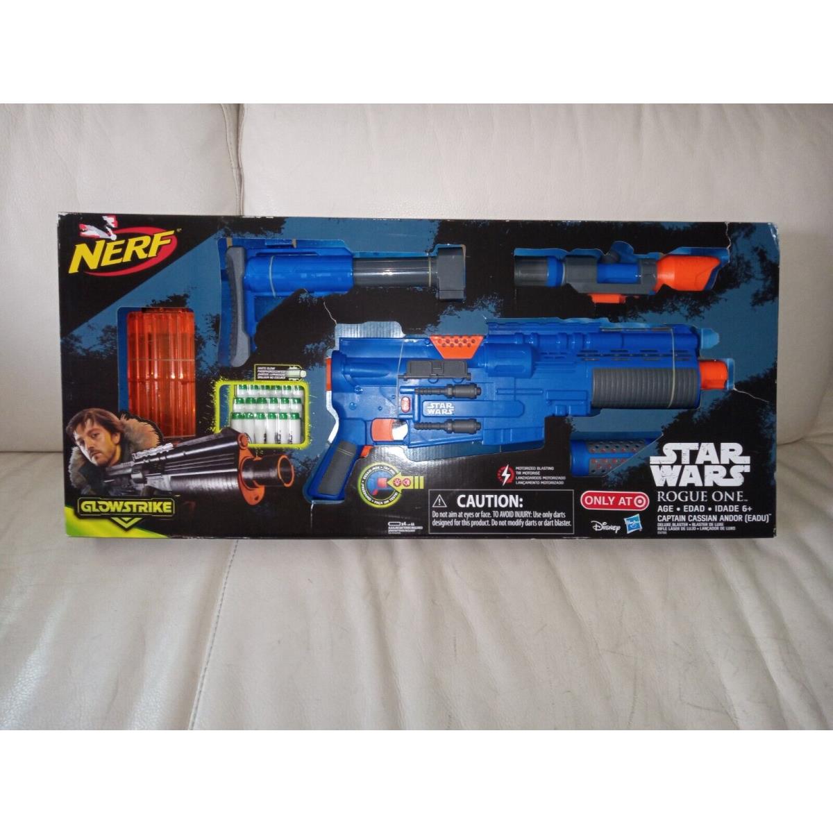 Nerf Star Wars Rogue One Captain Cassian Andor Deluxe Blaster Gun Glow Strike