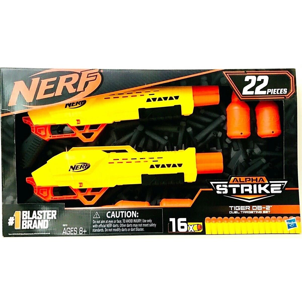 Hasbro Nerf Alpha Strike Tiger DB 2 Duel Targeting Set 22 Pieces Age 8 Years Up