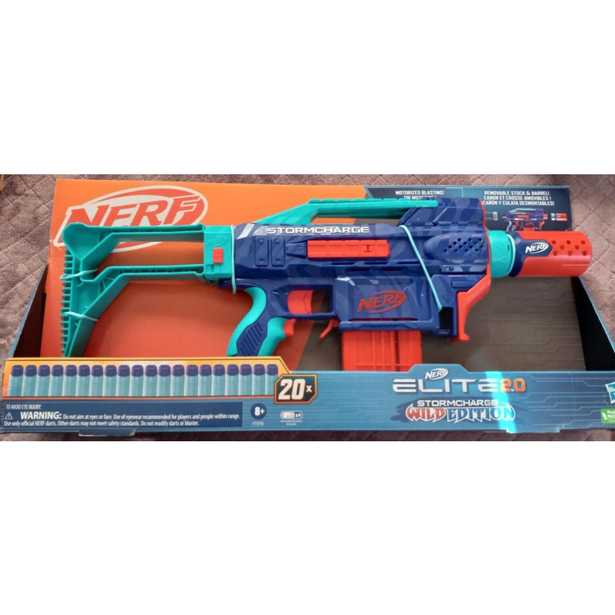 Nerf Elite 2.0 Stormcharge Wild Edition Motorized Kids Toy Blaster For Boys