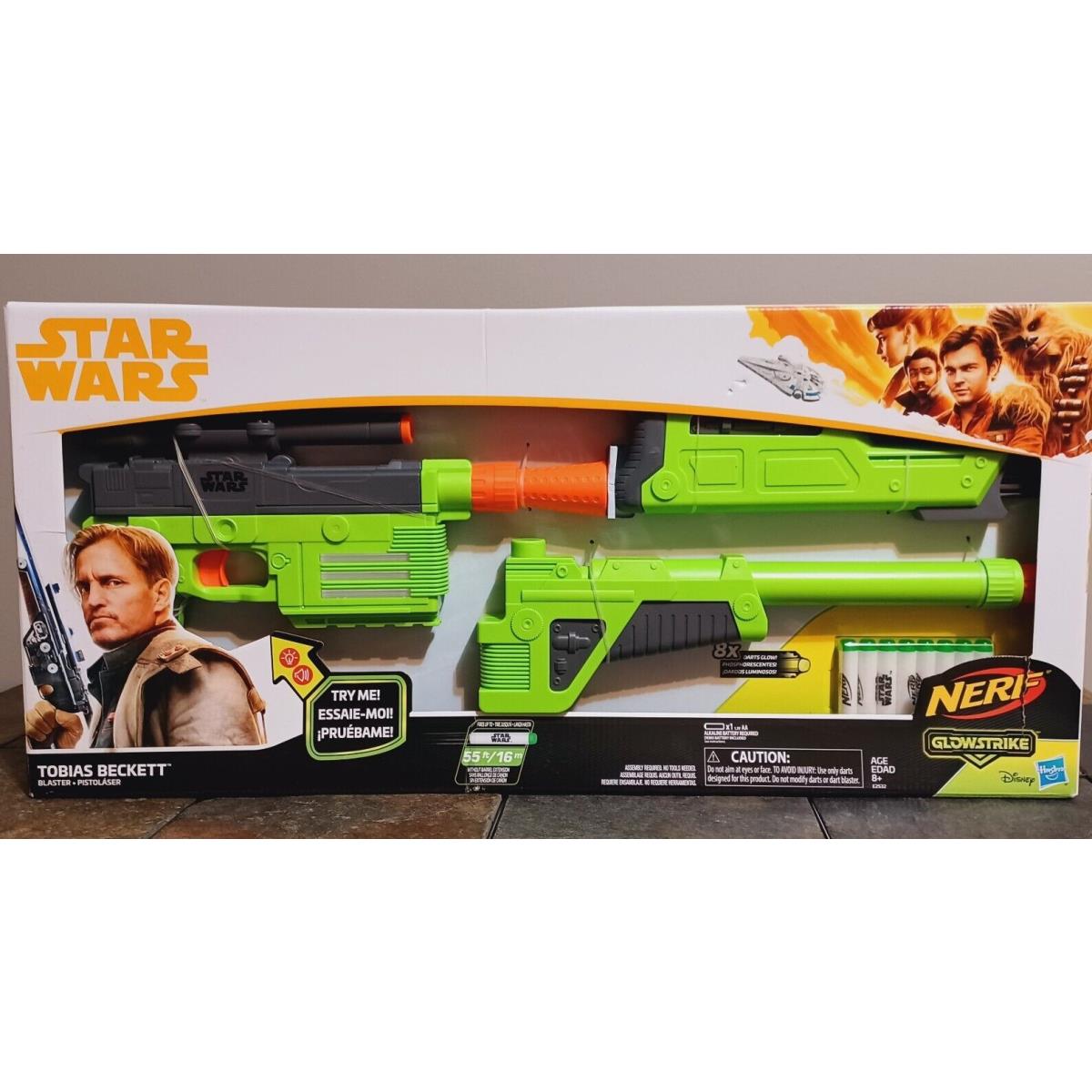 Disney Hasbro Star Wars Nerf Glowstrike Tobias Beckett Solo Blaster Glow Darts