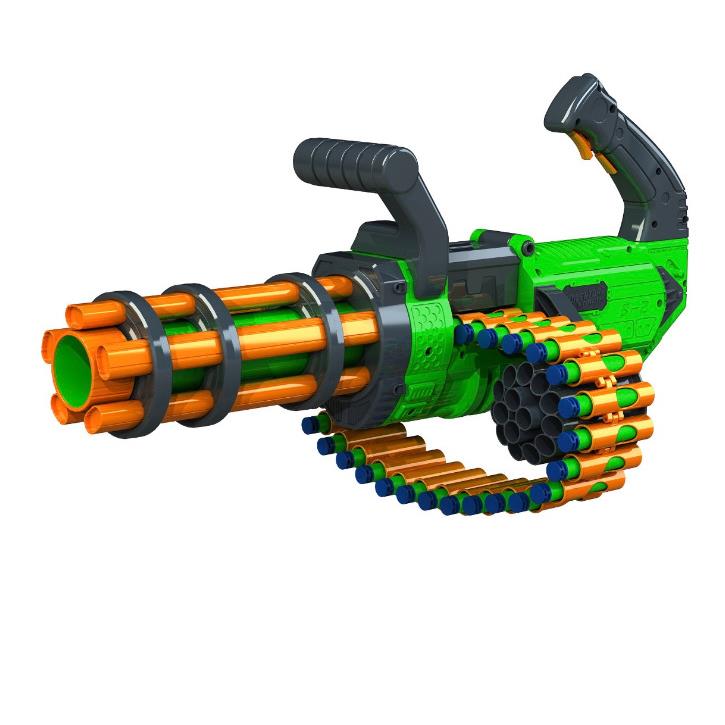 Twin Motorized Gatling Belt Dart Blaster Foam Dart Guns For Boy`s Kids Gift Soft