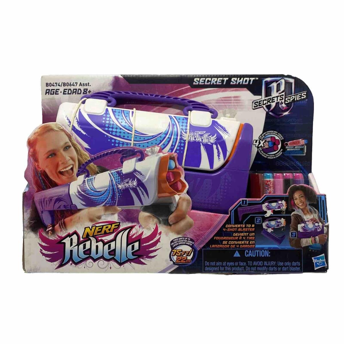 Nerf Rebelle Secret Shot Blaster Purse Purple