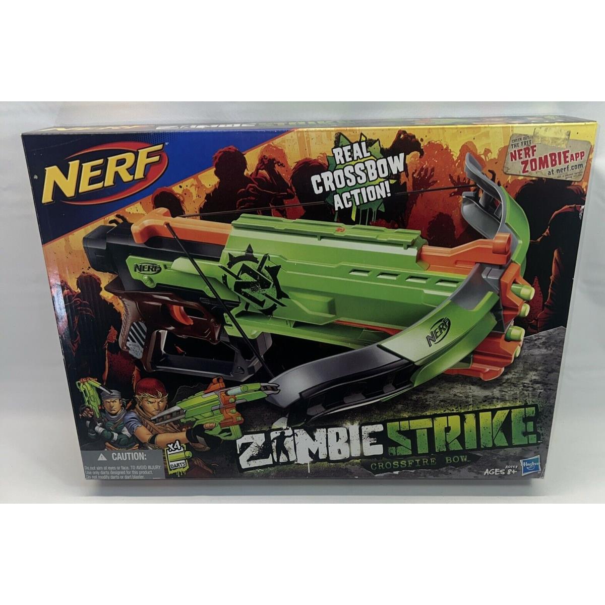 Nerf Zombie Strike Crossfire Bow W/darts Real Crossbow Action Hasbro