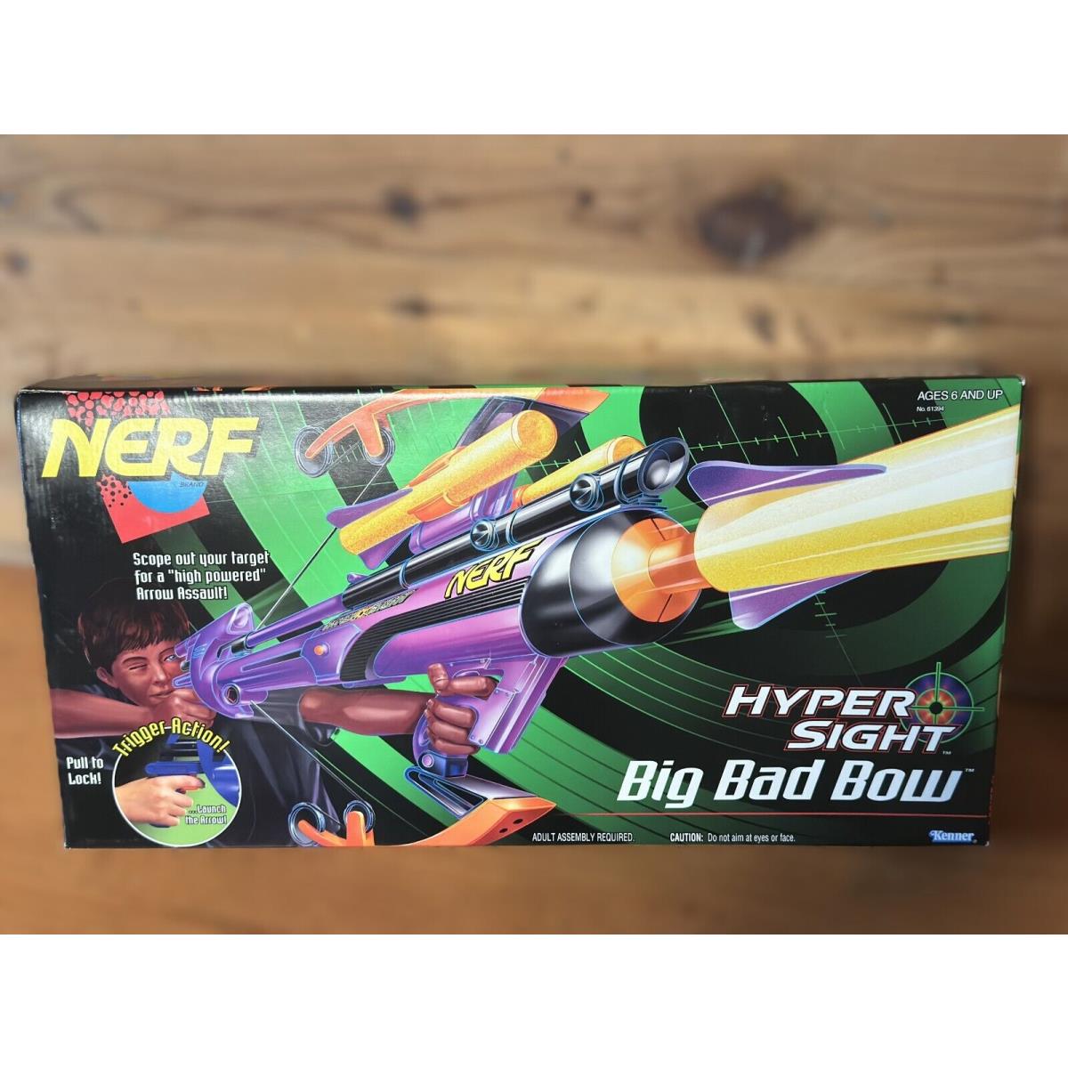 Vintage 1997 Nerf Hyper Sight Big Bad Bow IN Box BY Hasbro