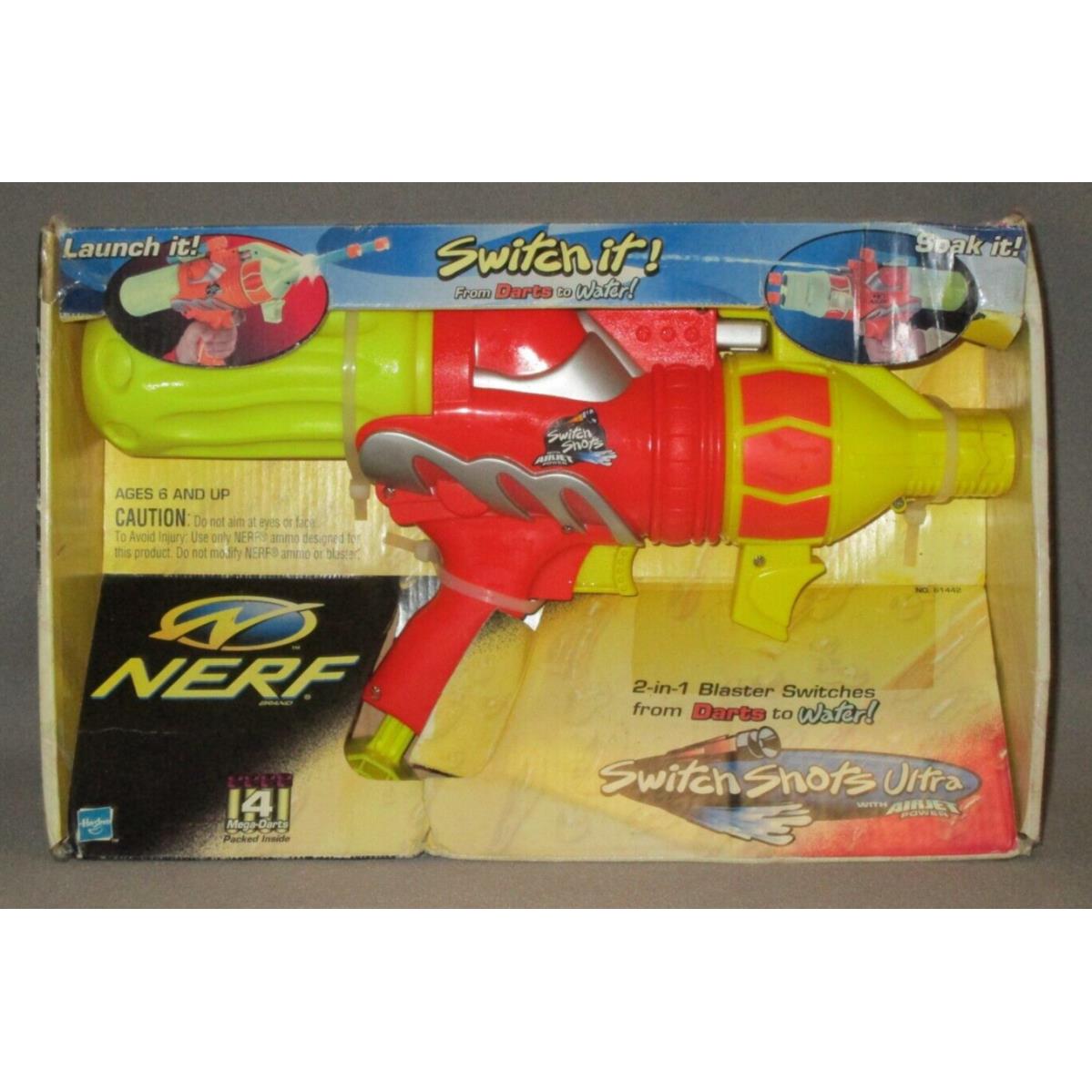 1999 Hasbro Nerf Switch Shots Ultra Airjet Switch-it Water Dart Gun Blaster Nos