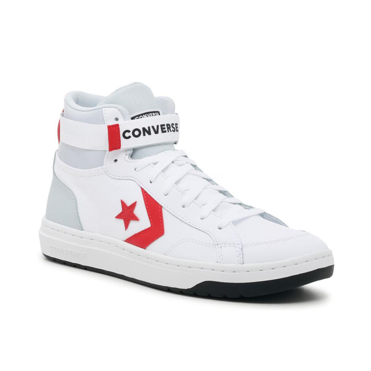 Mens Converse Pro Blaze V2 Mid-top White Red Leather Sneaker Shoes