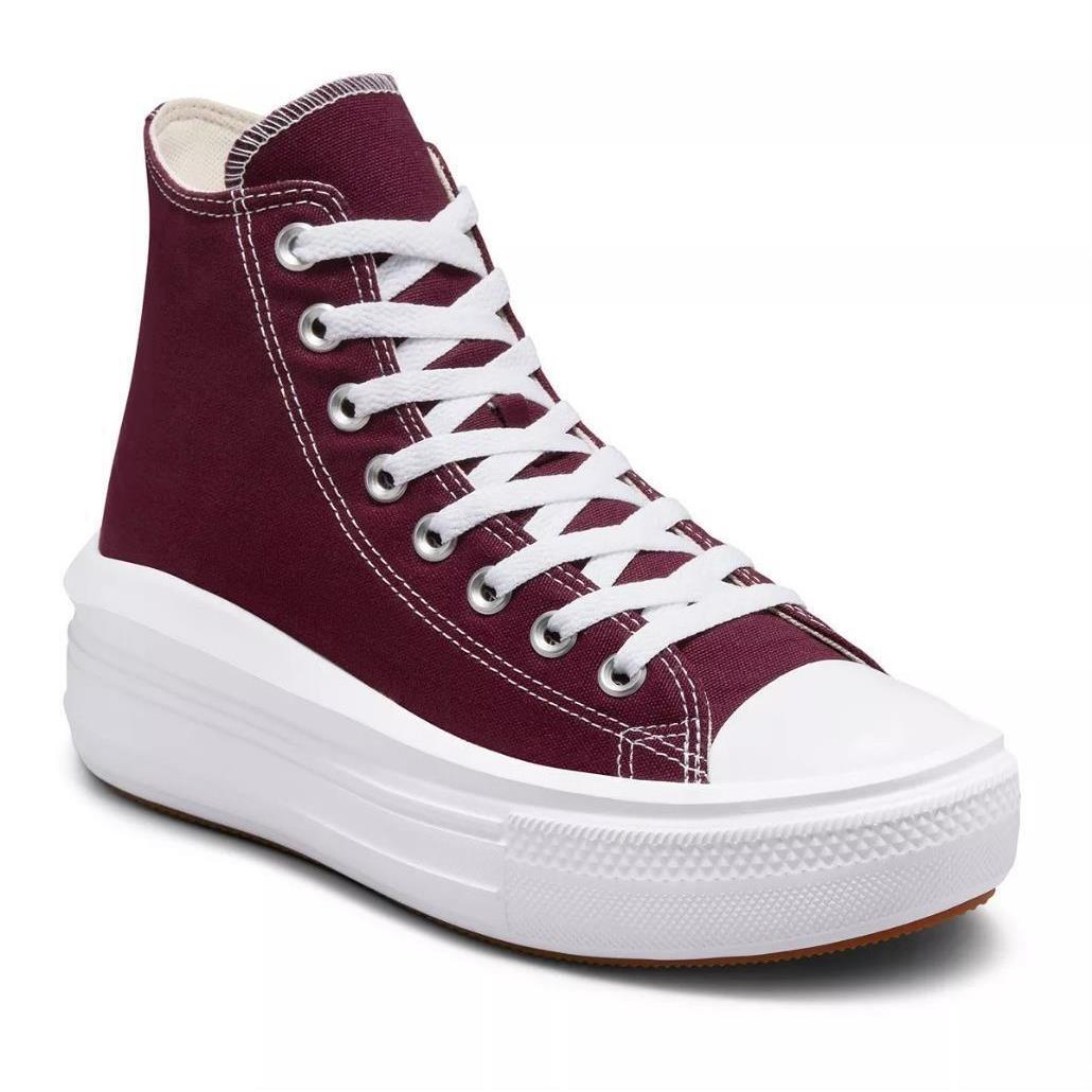 Converse Beetroot Deep Red Chuck Taylor All Star Platform Move Sneakers