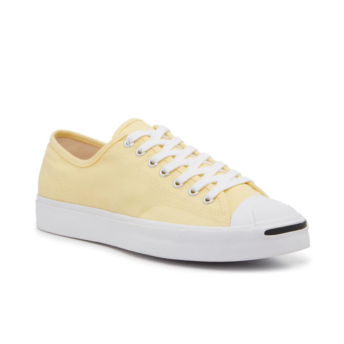 Mens Converse Jack Purcell Low Top Butter Yellow Canvas Sneaker Shoes - Yellow