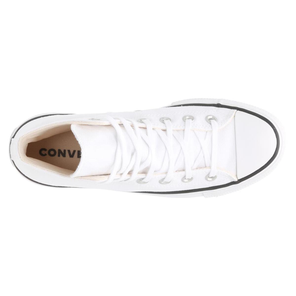 Womens Converse Chuck Taylor All Star High-top White Canvas Platform Shoes