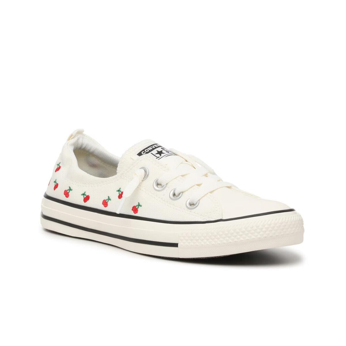 Womens Converse Chuck Taylor All Star Shoreline White Cherry Canvas Shoes Medium/Regular