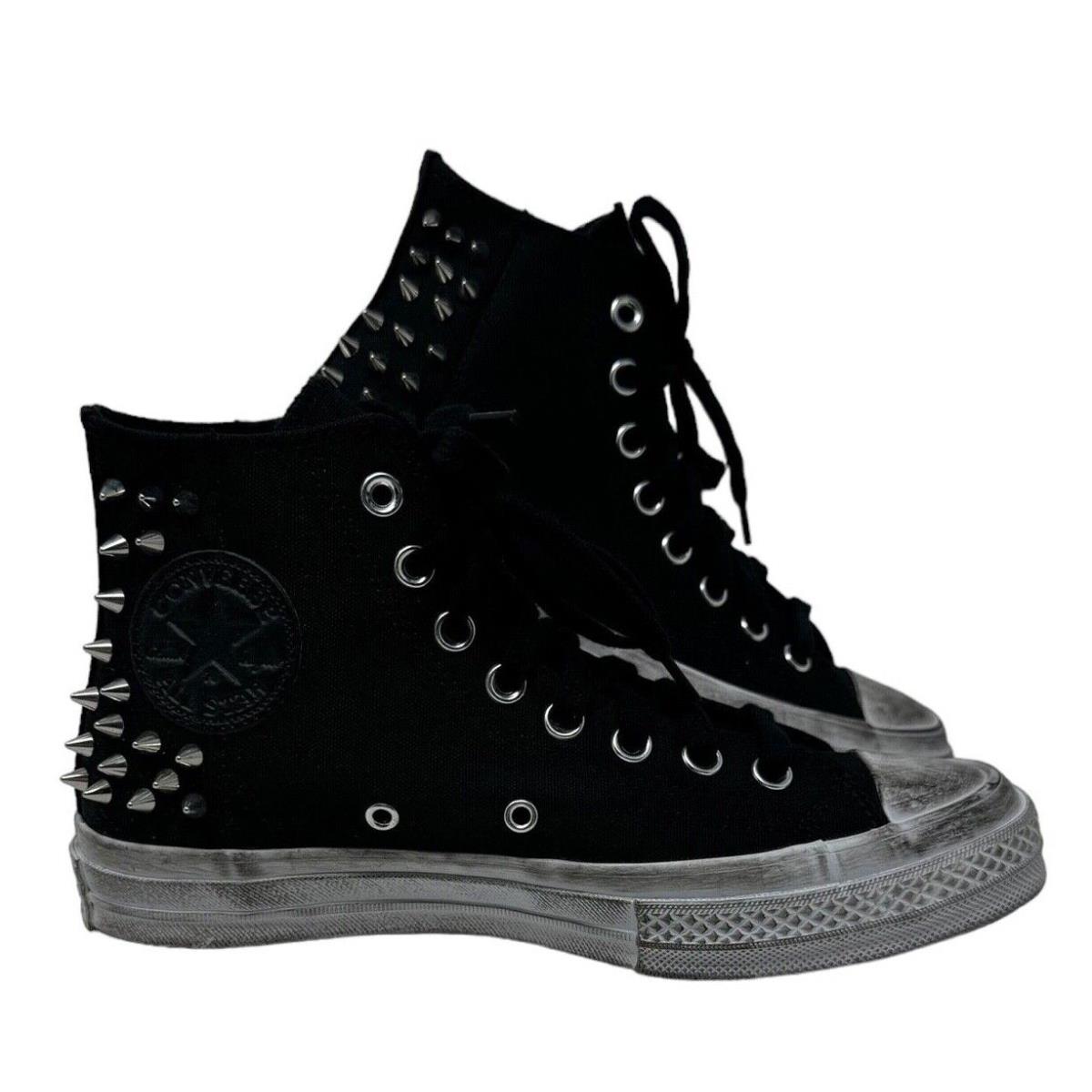 Converse Chuck 70 Studded Shoes Punk Skate Canvas Black Women`s Size A07207C