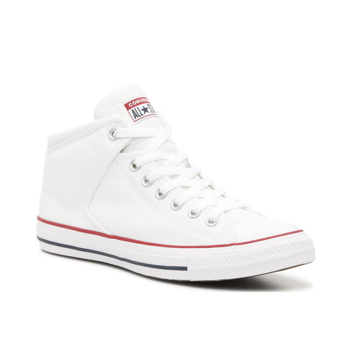 Mens Converse Chuck Taylor All Star Street High-top White Canvas Shoes - White