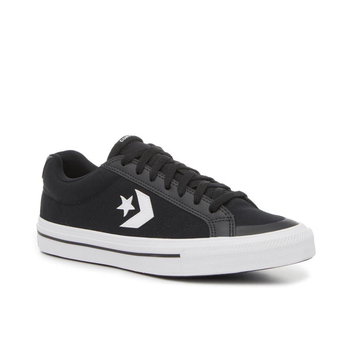 Mens Converse Sport Black White Fabric Casual Sneaker Shoes