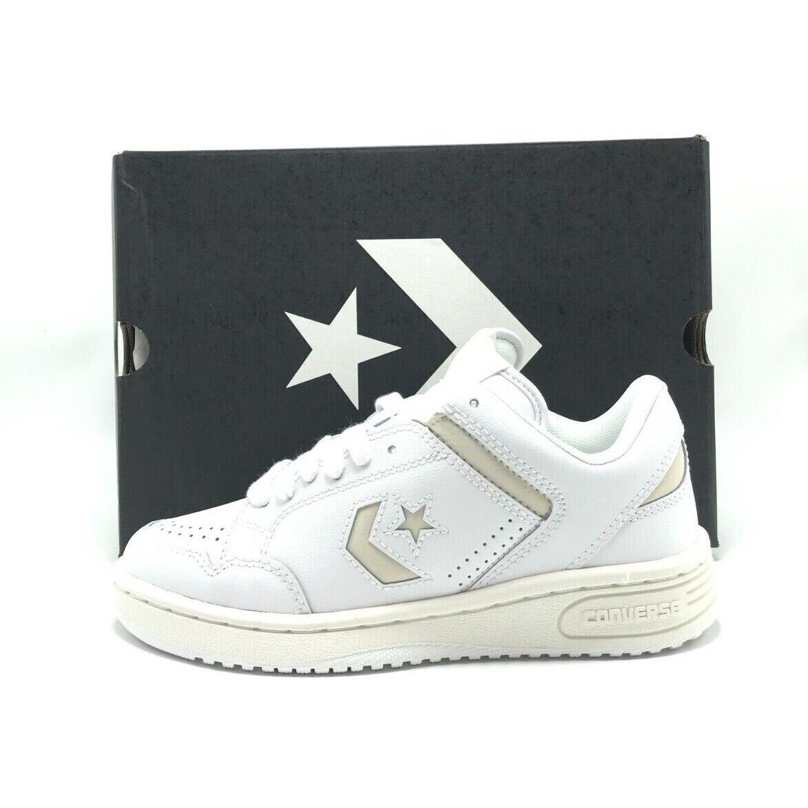 Unisex Converse Weapon Leather White / Wolf Grey A11574C Sz 5.0 - 12.0