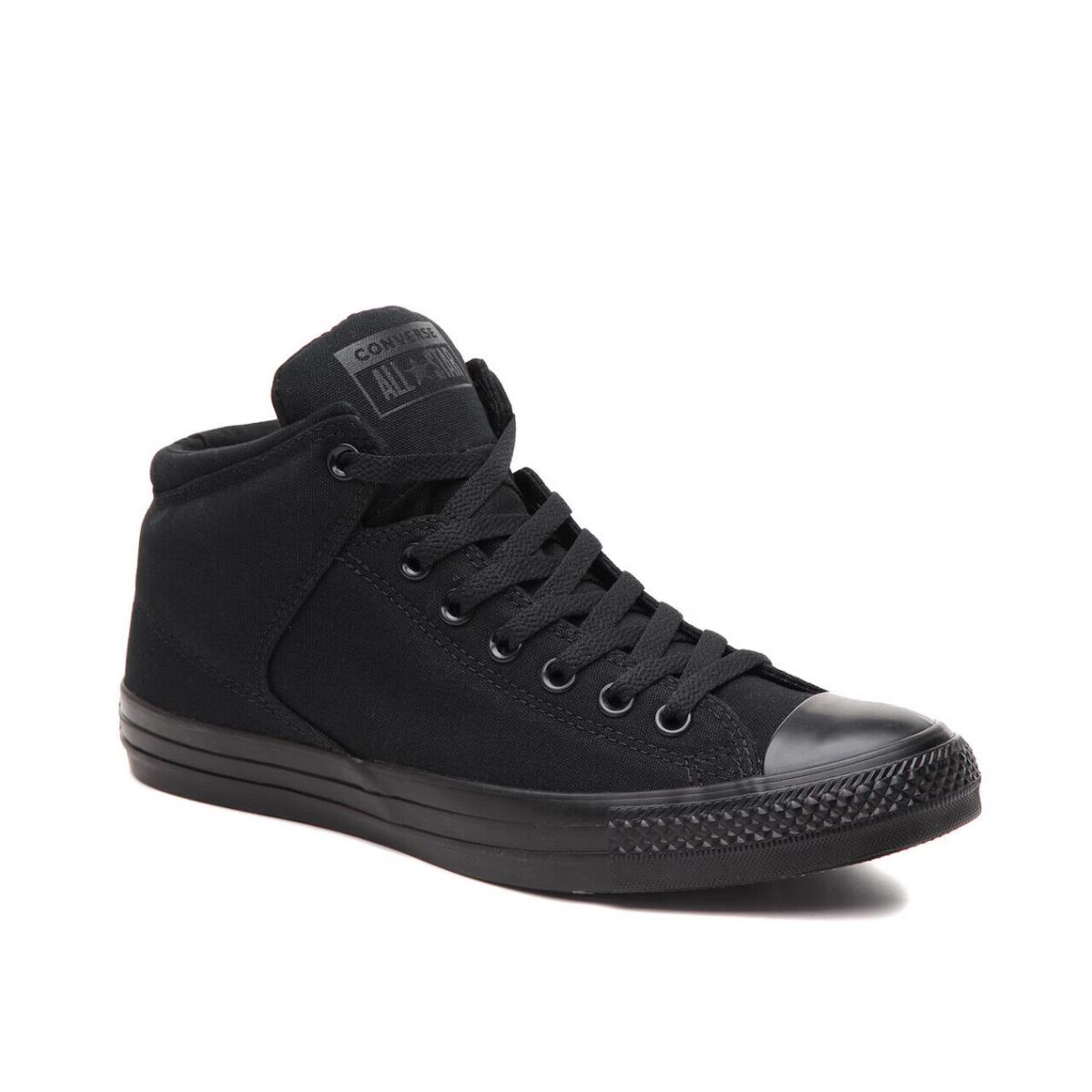 Mens Converse Chuck Taylor All Star Street High-top Black Canvas Shoes - Black