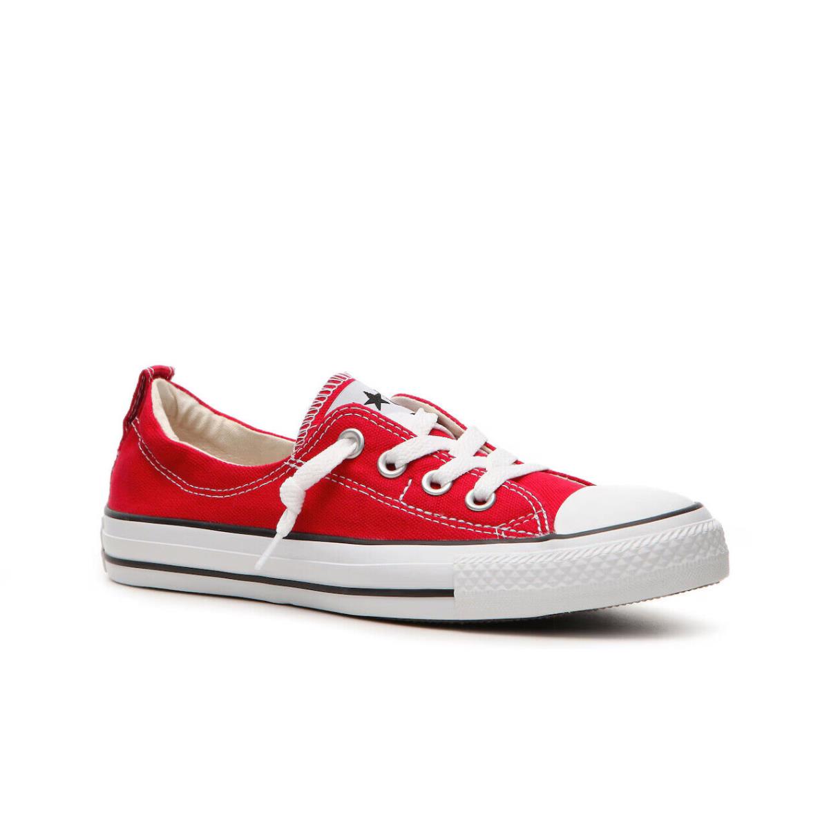 Womens Converse Chuck Taylor All Shoreline Red Canvas Sneaker Shoes